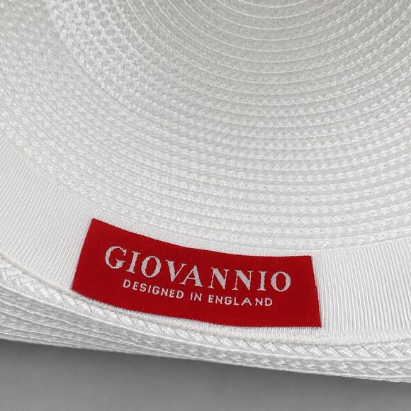 Y2K Giovannio Ivory Wide Brim Derby Hat Black White Flower Wedding Hat main image 7